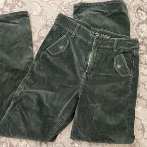 Velvet Green Flared High Waisted Jeans American Eagle